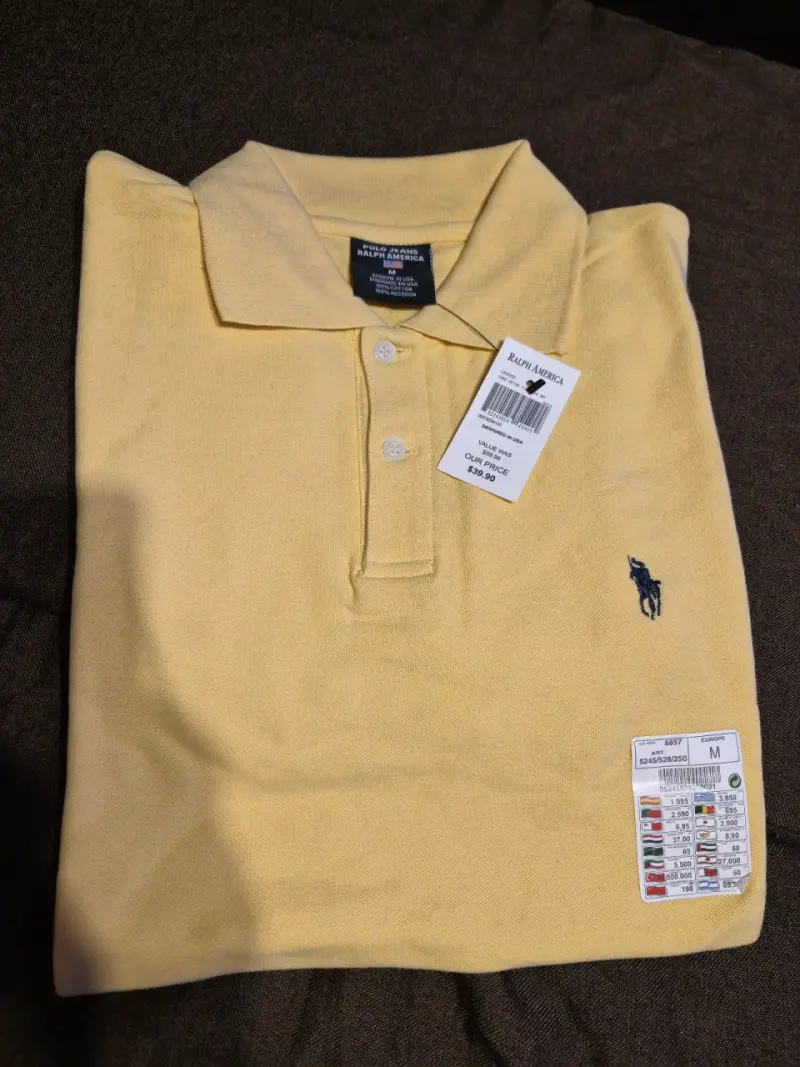 Polera Polo Amarilla Ralph Lauren Talla M