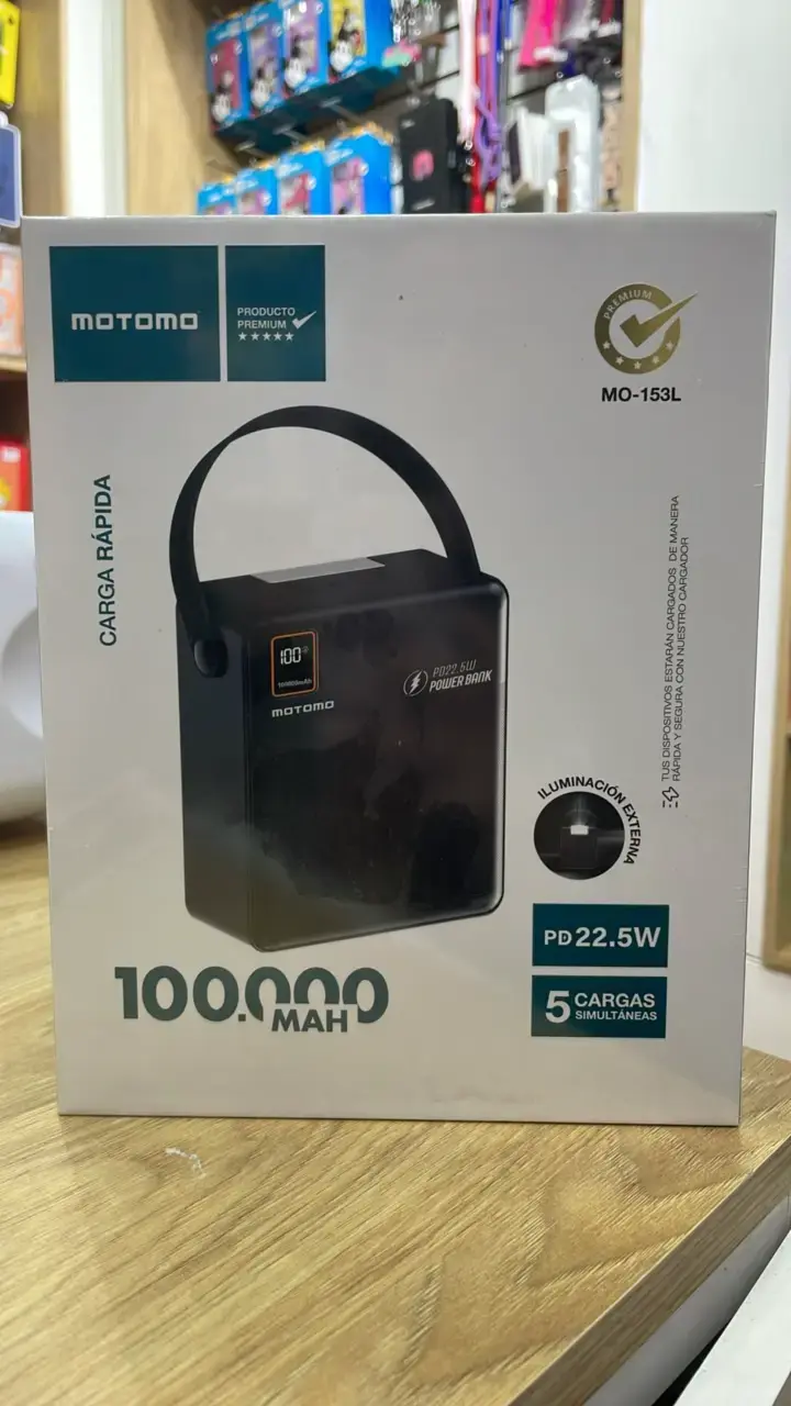Power Bank Motomo 100000mAh Carga Rápida