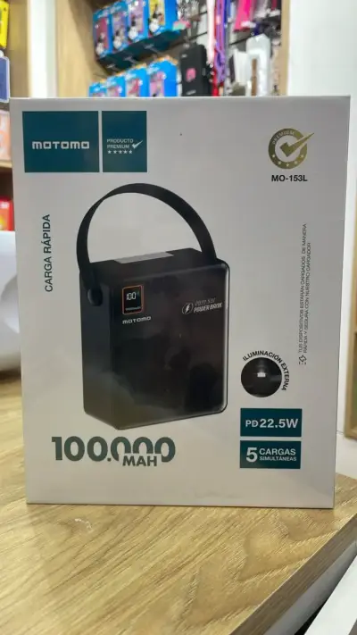 Power Bank Motomo 100000mAh Carga Rápida - miniatura 1