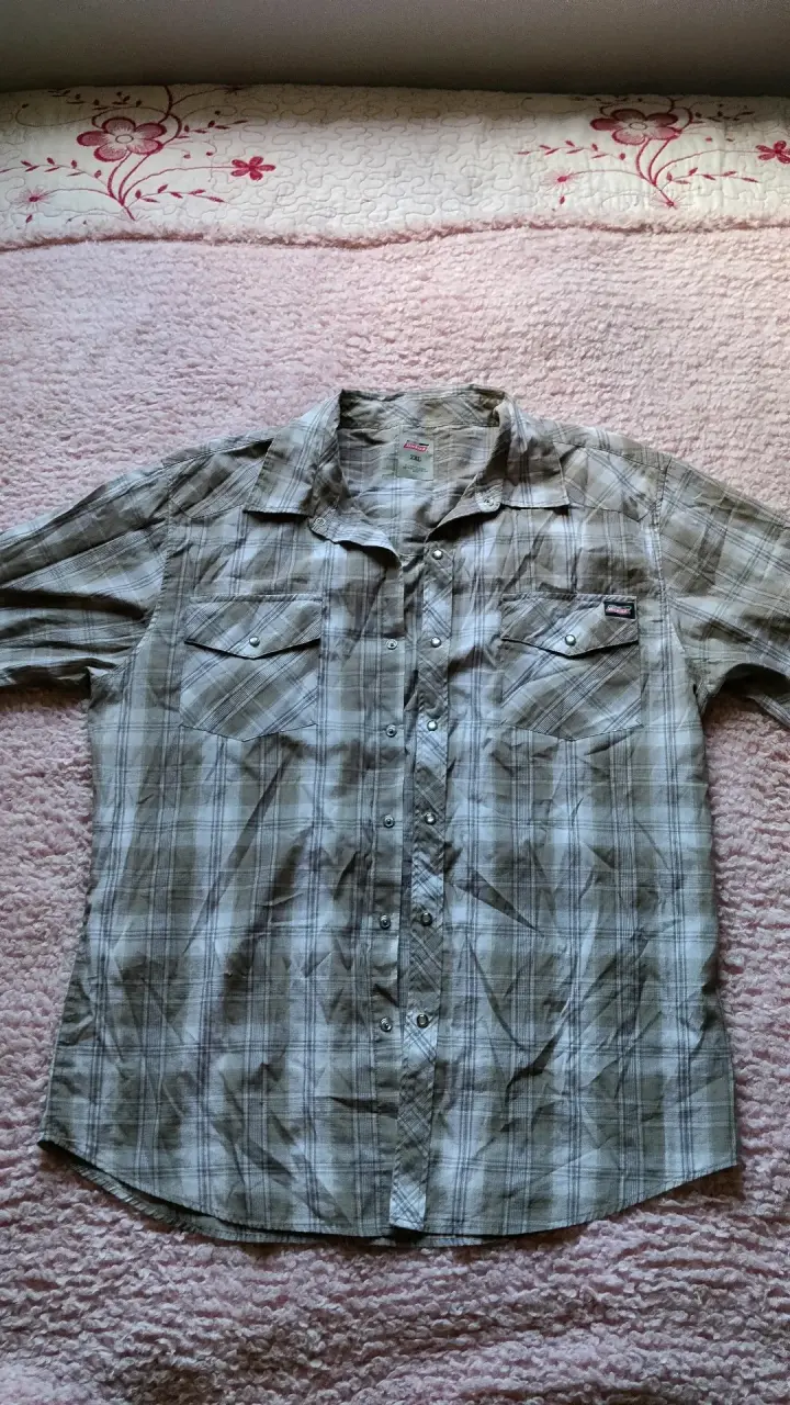 Camisa a cuadros beige para hombre - 2