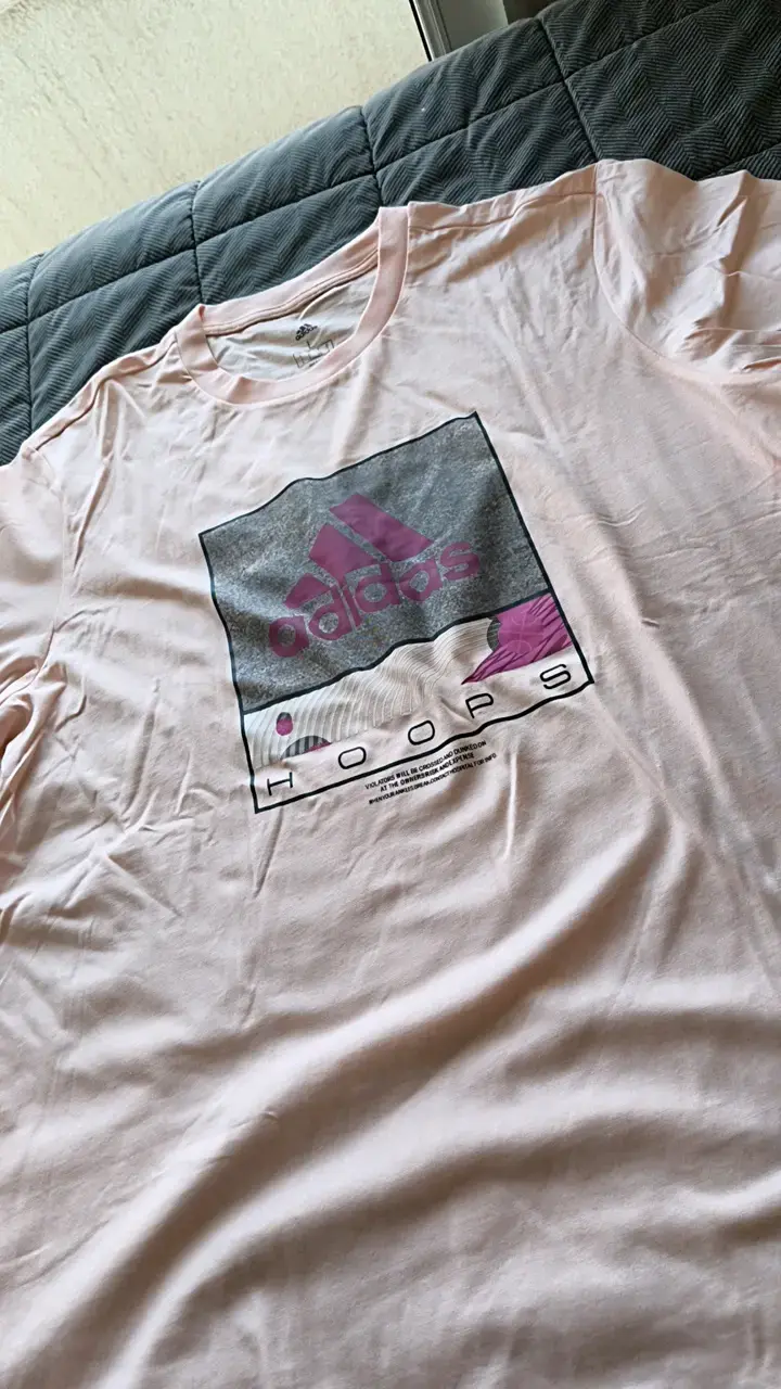 Polera Adidas Hoops Rosa Talla L - 4