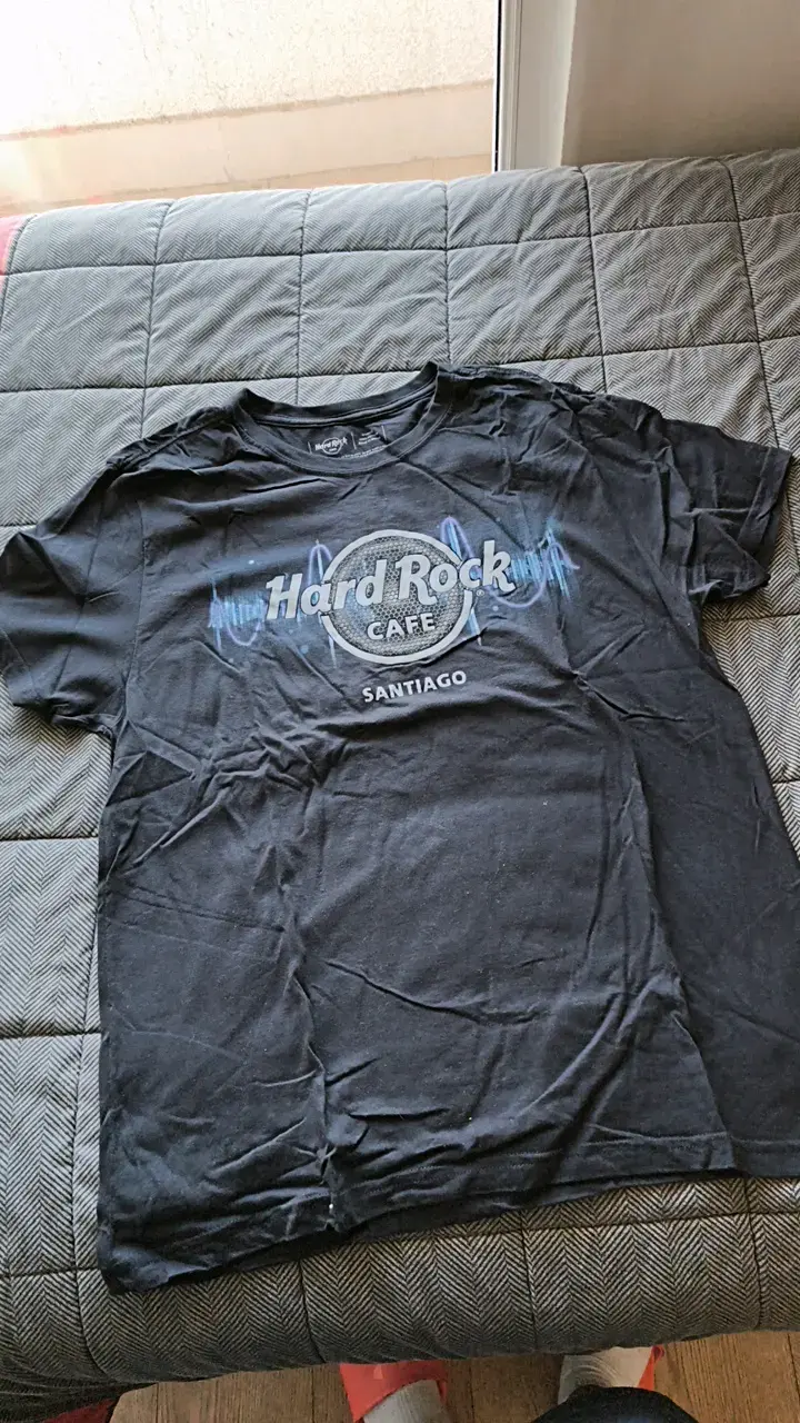 Polera Hard Rock Café Santiago Negra - 1