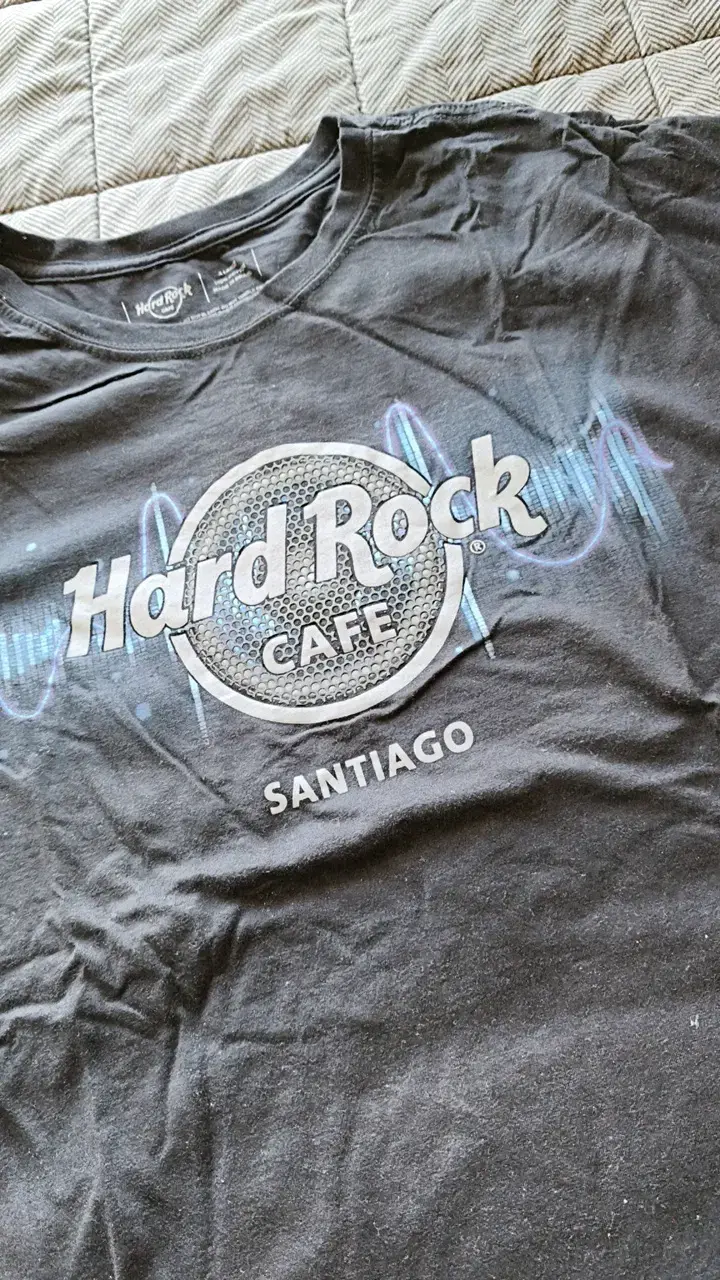 Polera Hard Rock Café Santiago Negra - 3