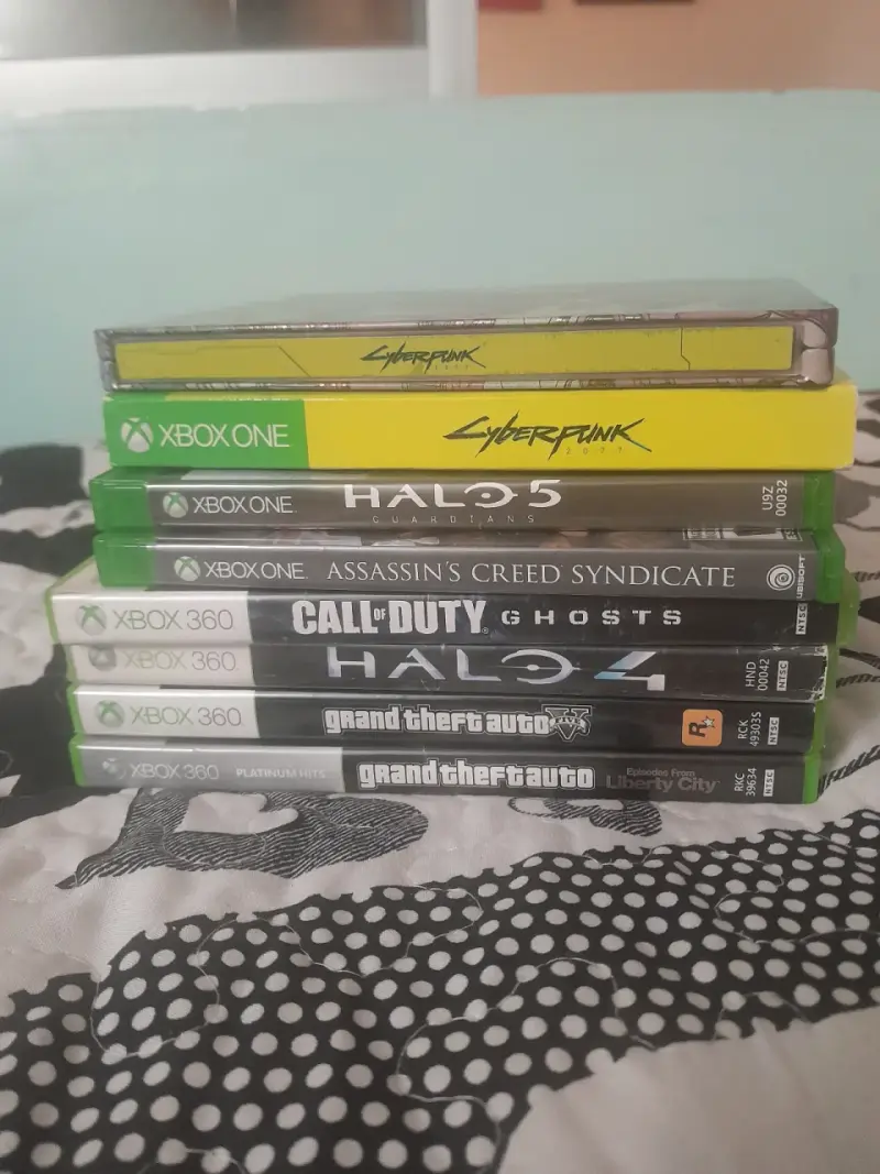 Colección de videojuegos Xbox One y Xbox 360