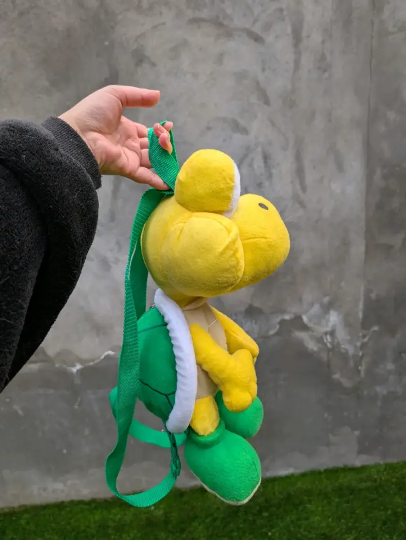 Mochila de peluche Koopa Troopa amarilla - 3