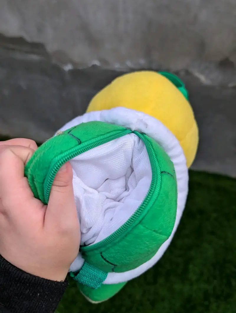 Mochila de peluche Koopa Troopa amarilla - 4