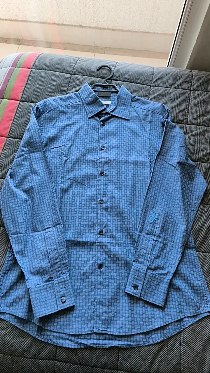 Camisa Versace Collection Azul Hombre - 3