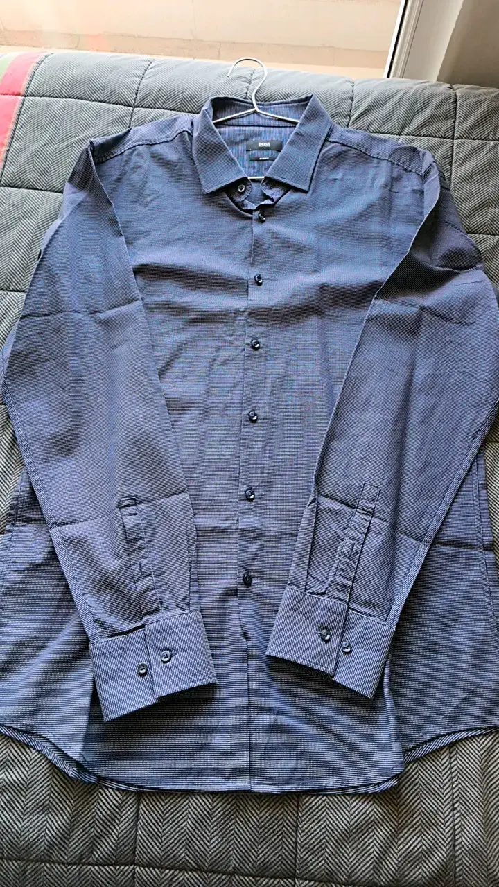 Camisa Hugo Boss Slim Fit Azul - 1