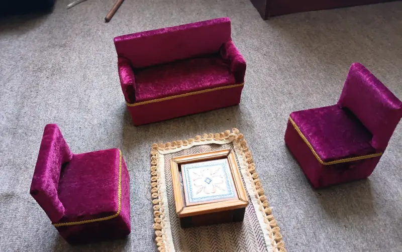 Conjunto de muebles miniatura para barbie - 1