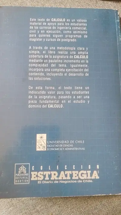 Libro Cálculo Primer Curso Universidad de Chile - miniatura 2