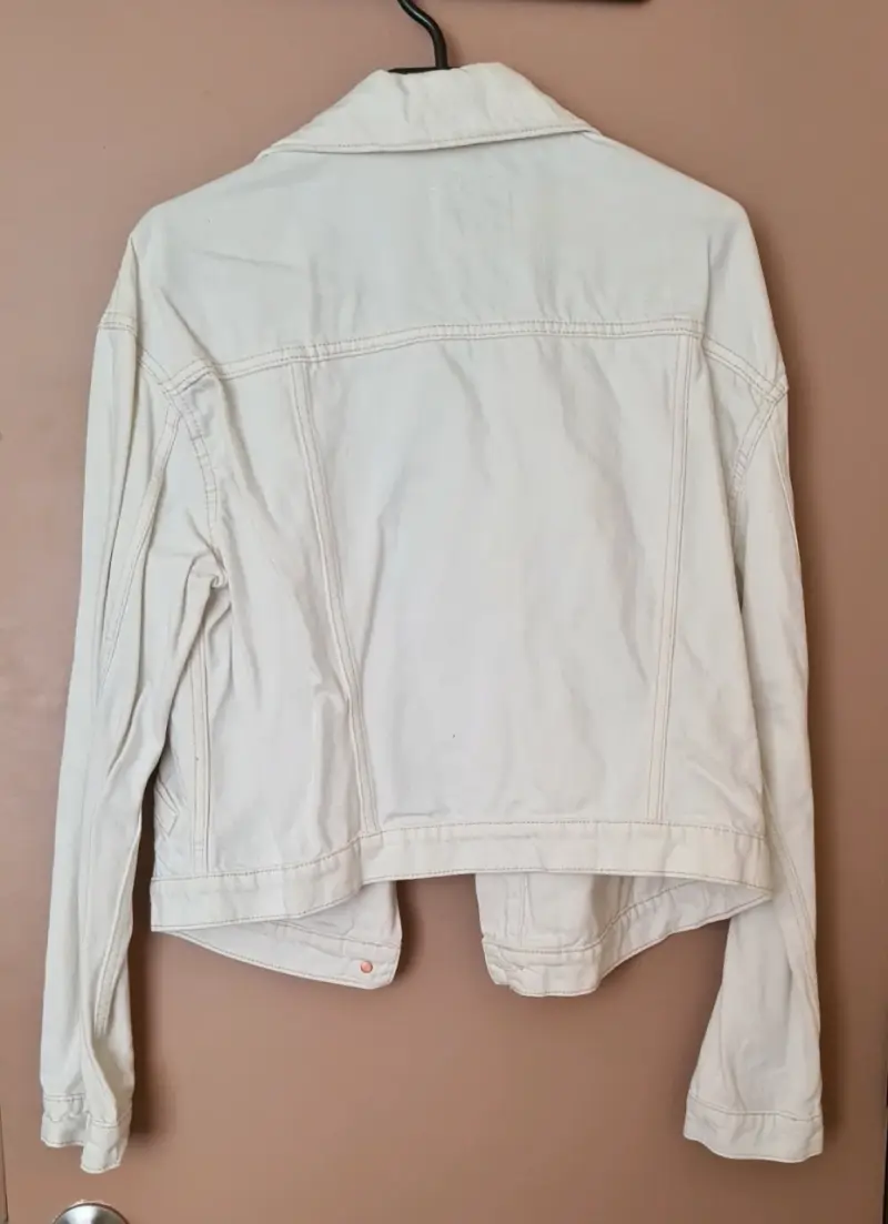 Chaqueta mezclilla Mujer M-L blanca, Old Navy - 3