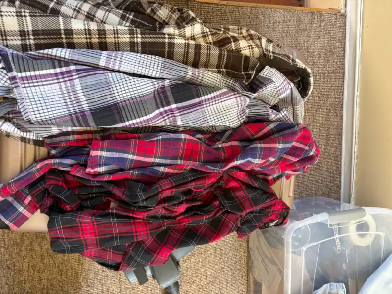 Camisas de franela a cuadros para hombre - 1