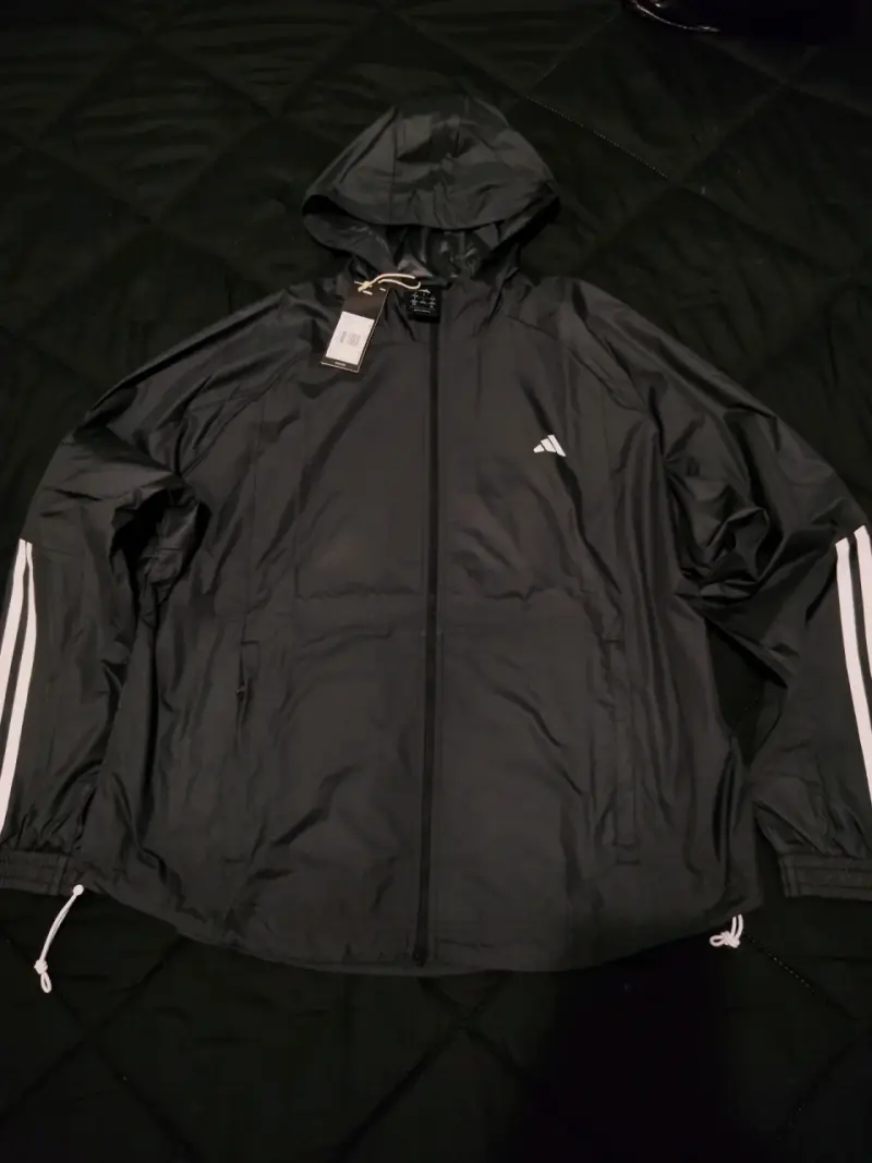 Cortaviento Negra con Capucha Adidas - 1