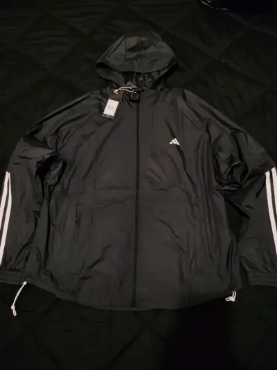 Cortaviento Negra con Capucha Adidas - miniatura 1
