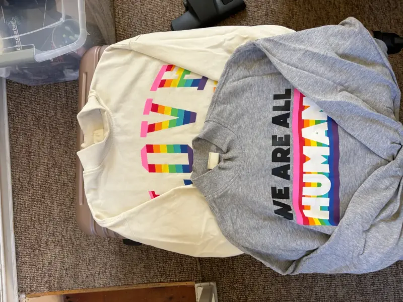 Polerones con diseño arcoíris 'Love' y 'We Are All Human' - 1