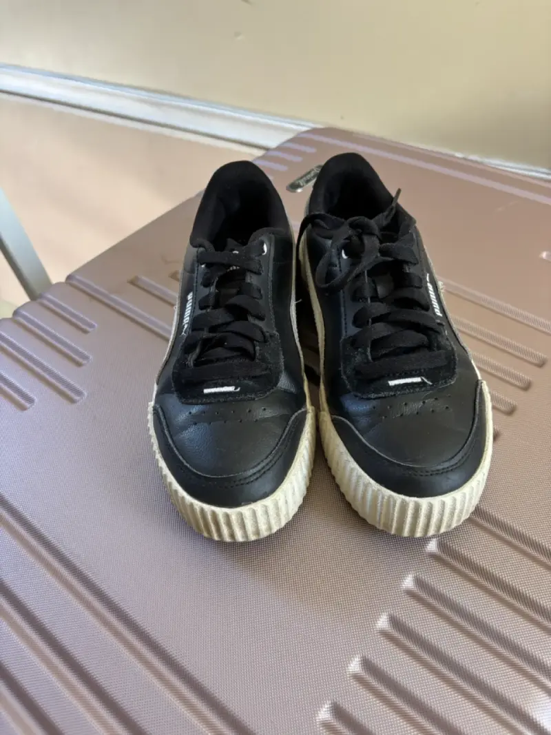 Zapatillas negras Puma de cuero para hombre - 1