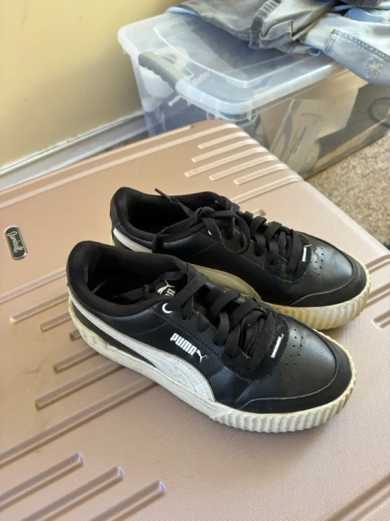 Zapatillas negras Puma de cuero para hombre - 2