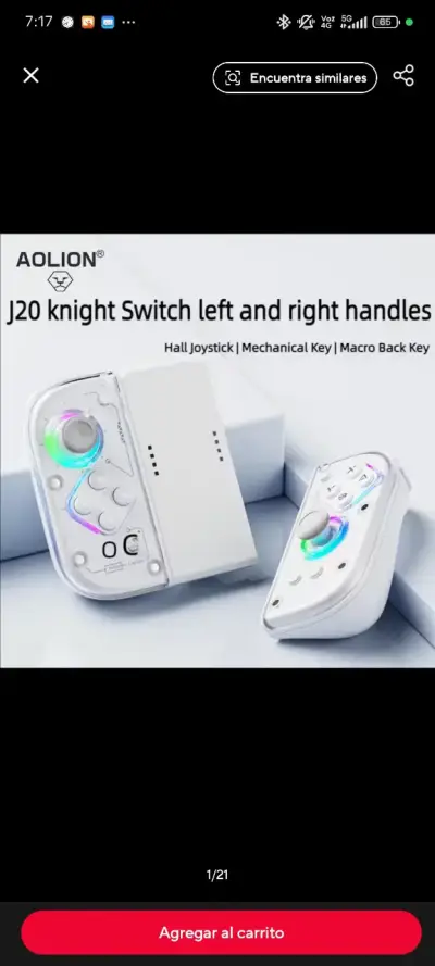 Joy con Aolion J20 Knight para Nintendo Switch - miniatura 5