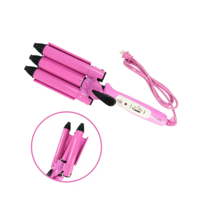 Rizador de Pelo Triple Barril Rosa - 4