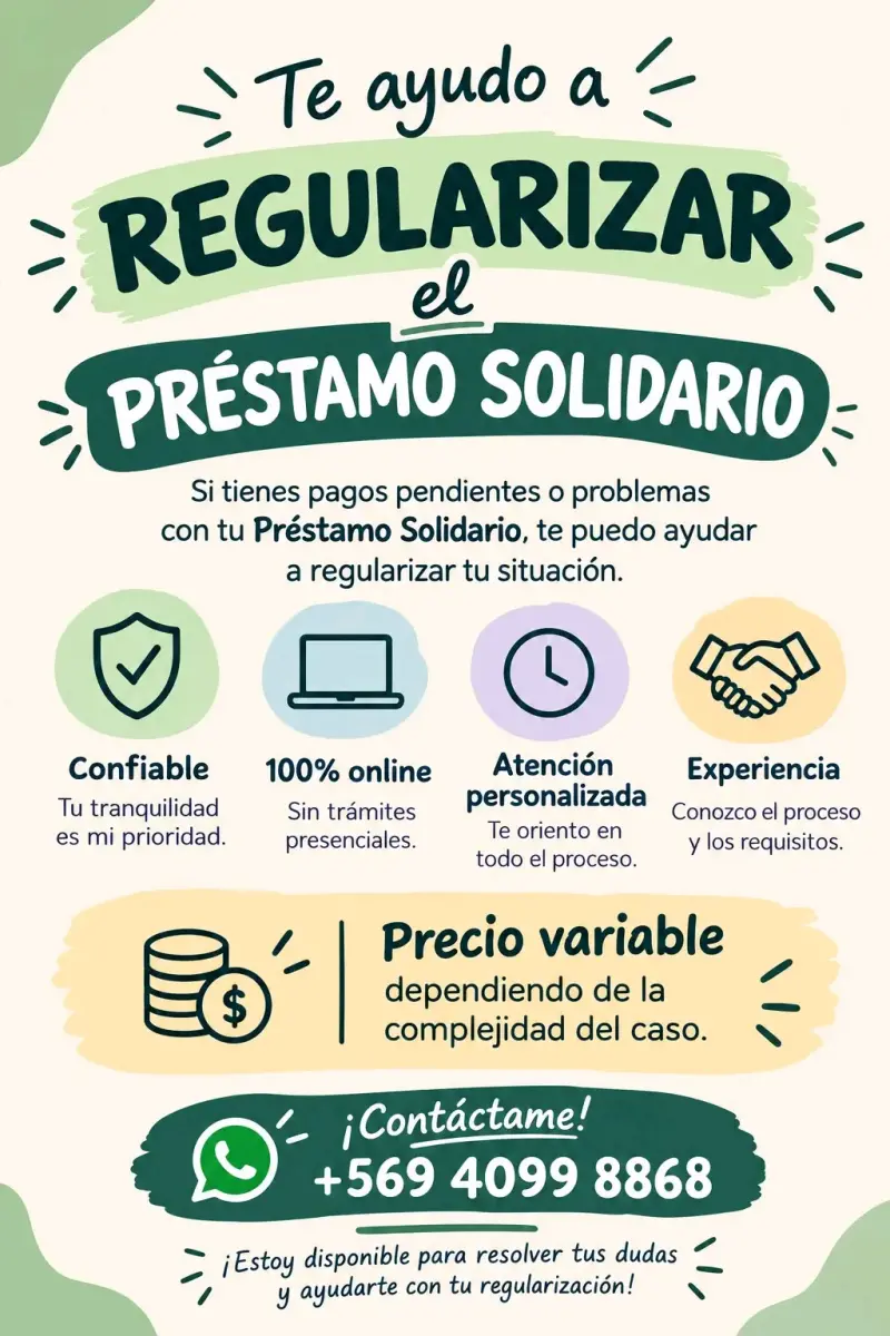 Préstamo solidario regularización