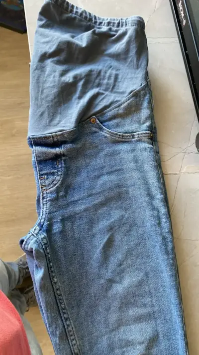 Jeans maternales de mezclilla azul - miniatura 1