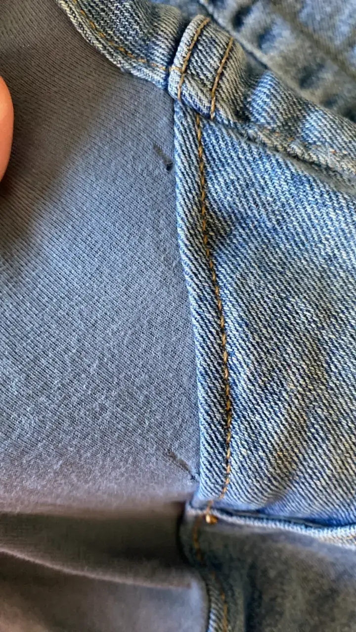 Jeans maternales de mezclilla azul - 3