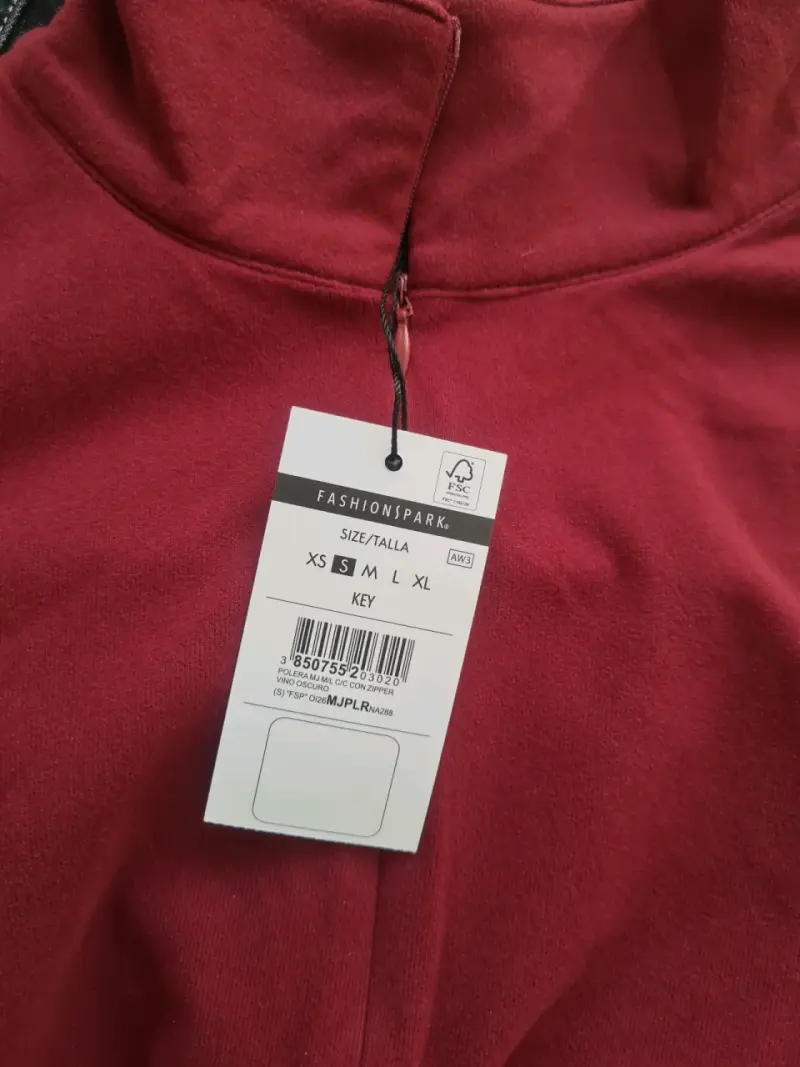 Polera manga larga burdeo Fashionpark - 3