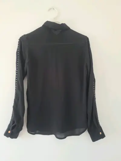 Blusa negra de manga larga Foster talla s - miniatura 2