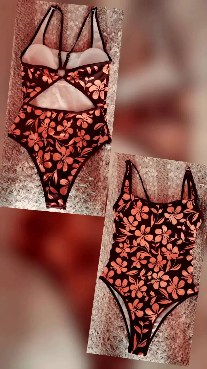 Traje de baño entero floral para mujer - 1