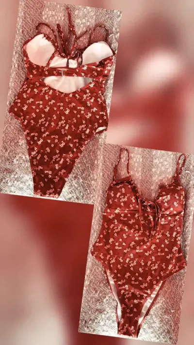Traje de baño entero floral para mujer - miniatura 2