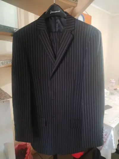 Terno negro a rayas Johnson talla 48 - miniatura 9