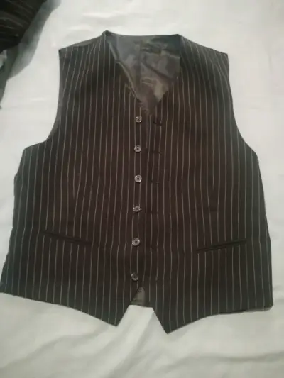 Terno negro a rayas Johnson talla 48 - miniatura 10