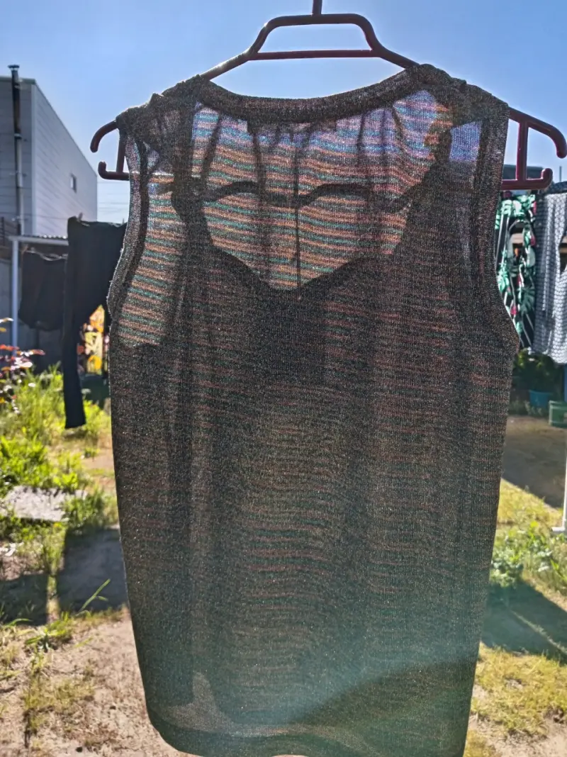 Blusa sin mangas con diseño a rayas para mujer - 2
