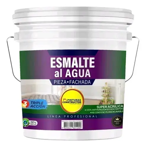 Esmalte al Agua Pinturas Constructor Triple Acción - 1