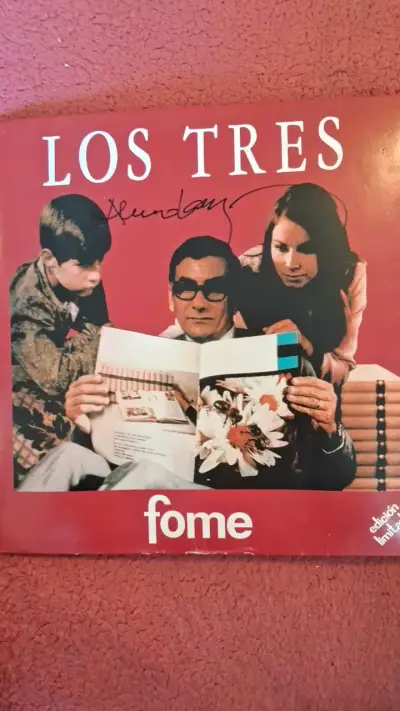 Vinilo Los Tres Fome Edición Limitada Autografiado - miniatura 1