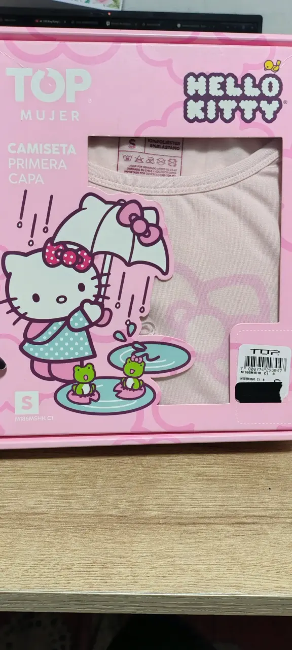 Camiseta Rosa Hello Kitty Mujer Manga Larga - 4