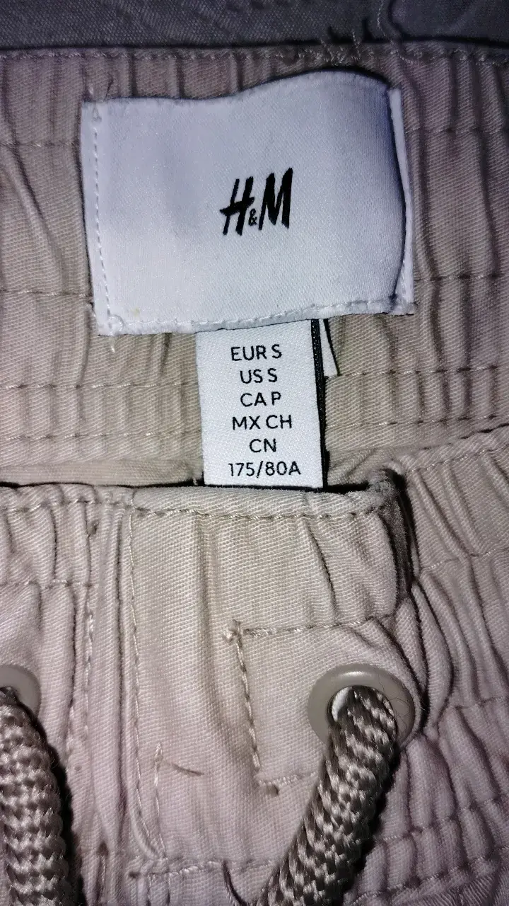 Pantalones cargo beige H&M talla S - 1