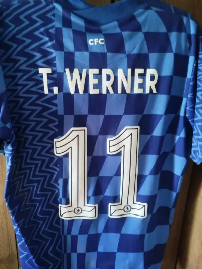 Camiseta Chelsea FC T. Werner 2021 Azul - miniatura 3