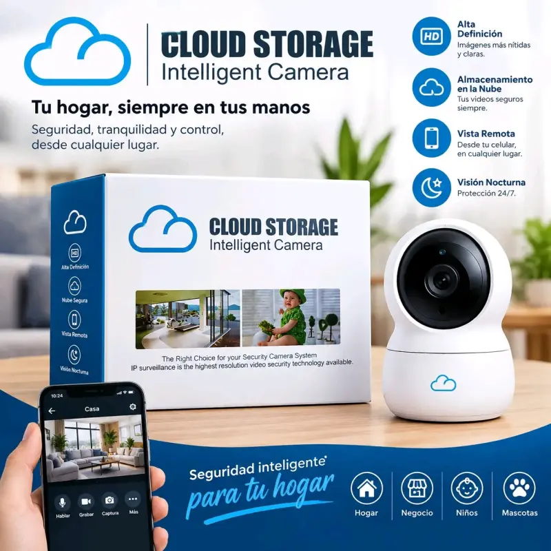 Cámara de Seguridad Inteligente con Almacenamiento en la Nube