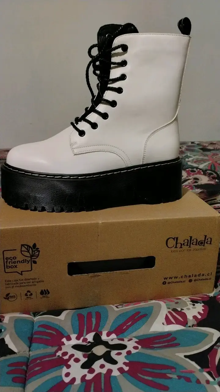 Botas blancas de plataforma Chalada - 2