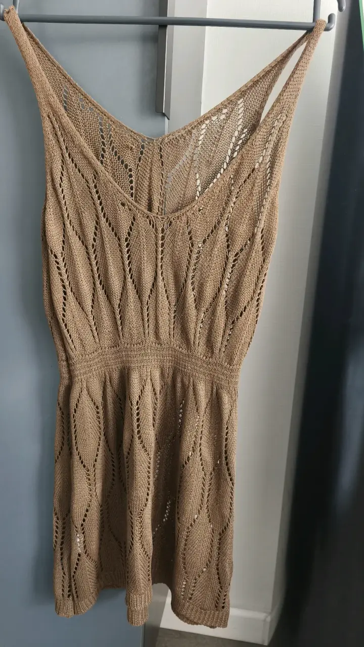 Vestido tejido sin mangas color marrón - 2