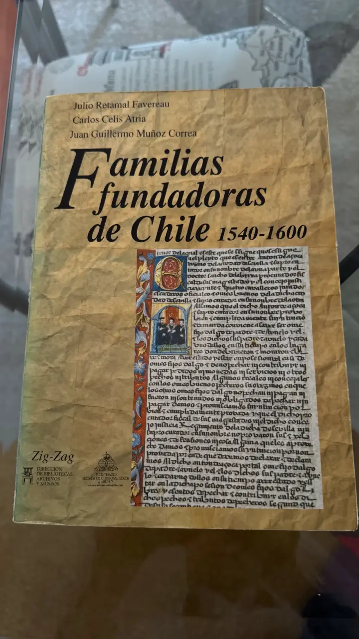 Libro 'Familias Fundadoras de Chile 1540-1600'