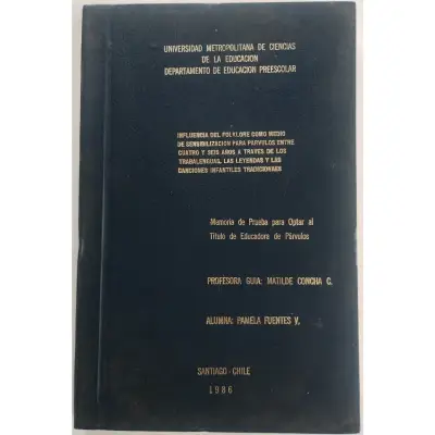 Libro Tesis sobre folklore influencia en párvulos - miniatura 1