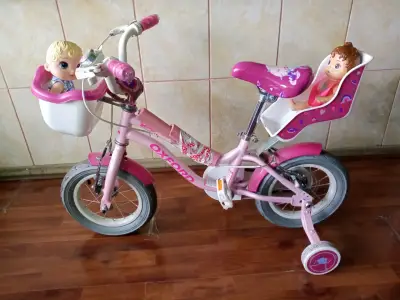 Bicicleta infantil Oxford rosa con rueditas - miniatura 1