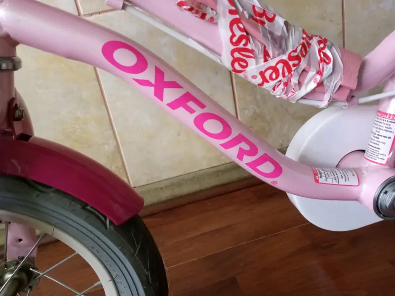 Bicicleta infantil Oxford rosa con rueditas - 5