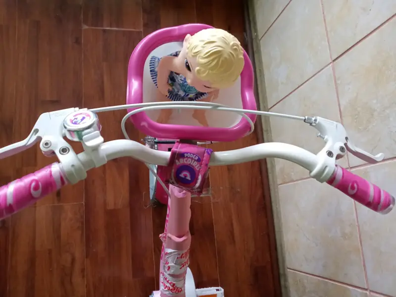 Bicicleta infantil Oxford rosa con rueditas - 6