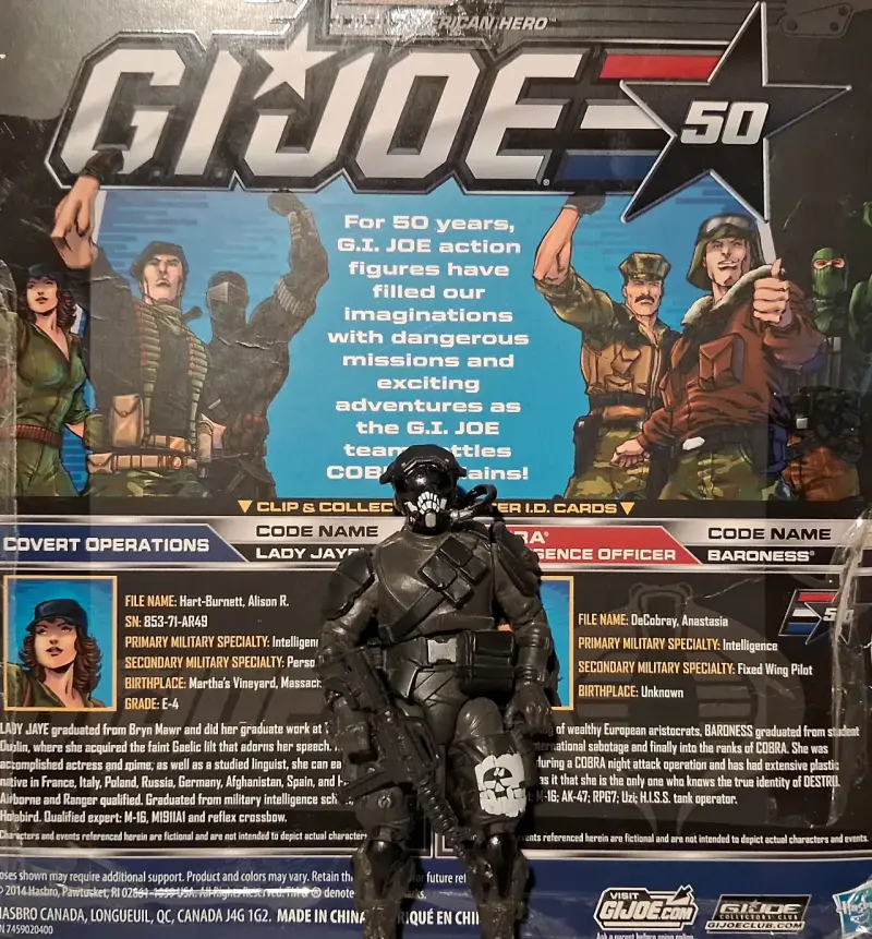Figura de acción G.I. Joe aniversario black Viper