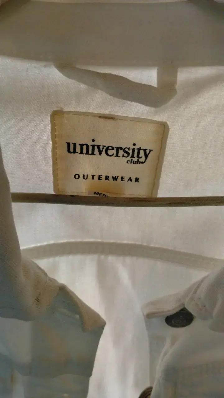 Chaqueta blanca de mezclilla University Club - 3