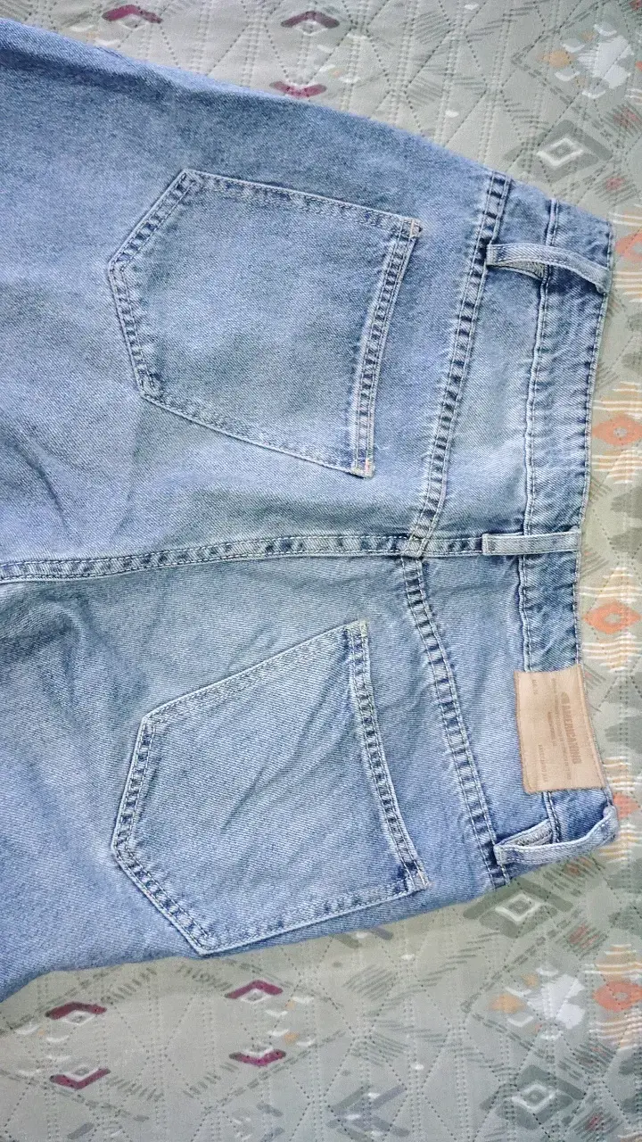 Jeans Americanino Baggy Azul Claro Desgastado - 4