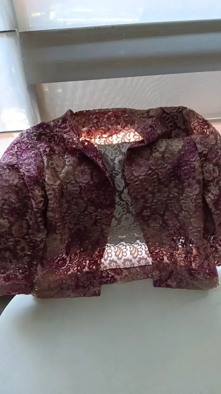 Chaqueta de encaje floral para mujer